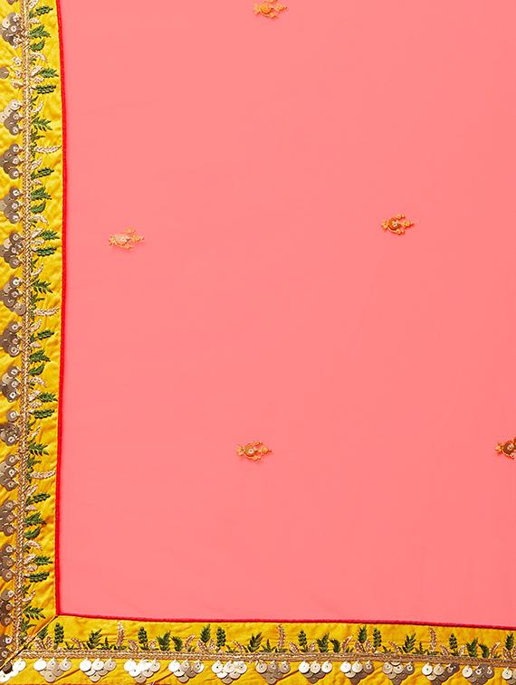 embroidered flared unstitched lehenga - 17240655 - Zoom Image - 5