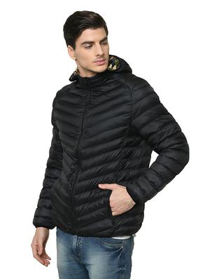 black solid quilted jacket - 17241223 - Standard Image - 2
