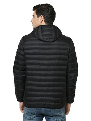 black solid quilted jacket - 17241223 - Standard Image - 3
