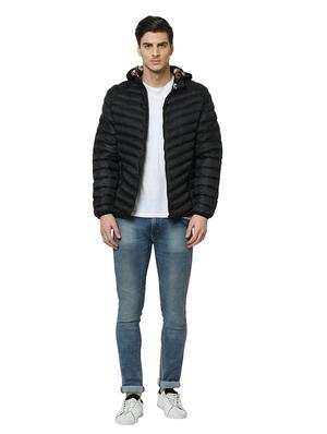 black solid quilted jacket - 17241223 - Standard Image - 4