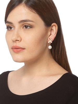 pink metal studs earring - 17241285 - Standard Image - 3