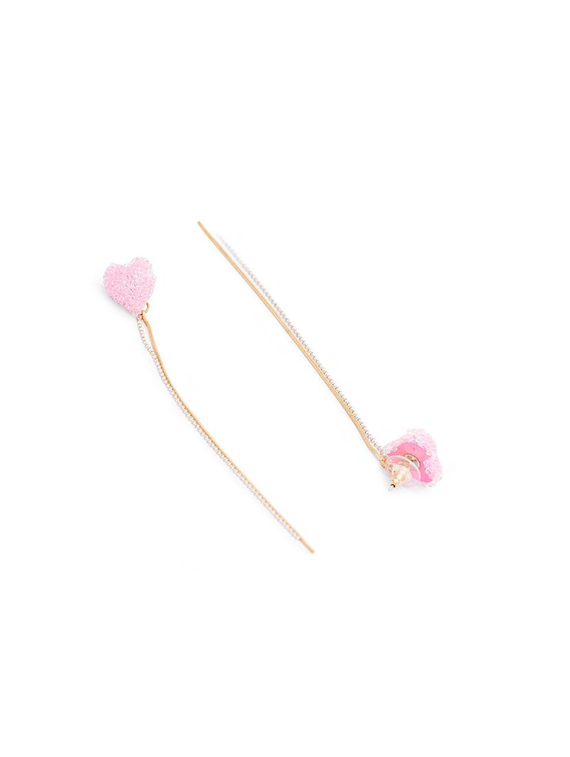 gold metal drop earring - 17241384 - Zoom Image - 2