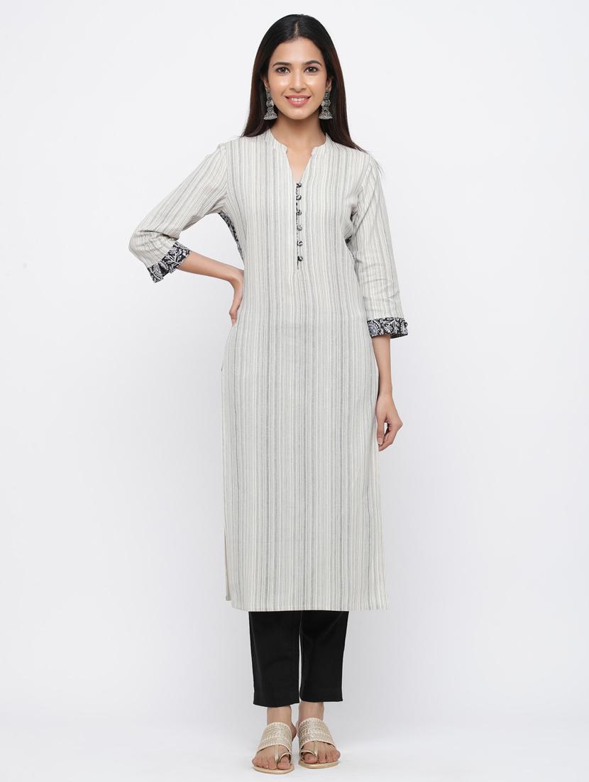 striped kurta pant set - 17241849 - Zoom Image - 1