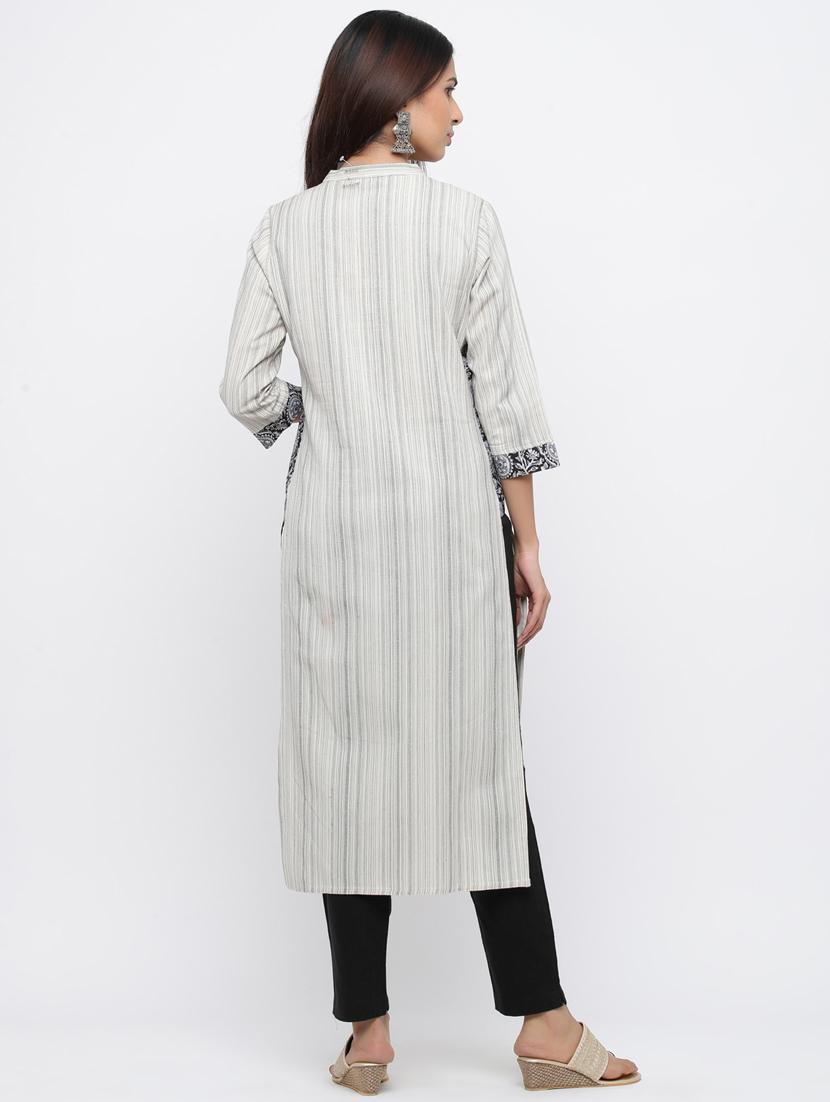 striped kurta pant set - 17241849 - Zoom Image - 3