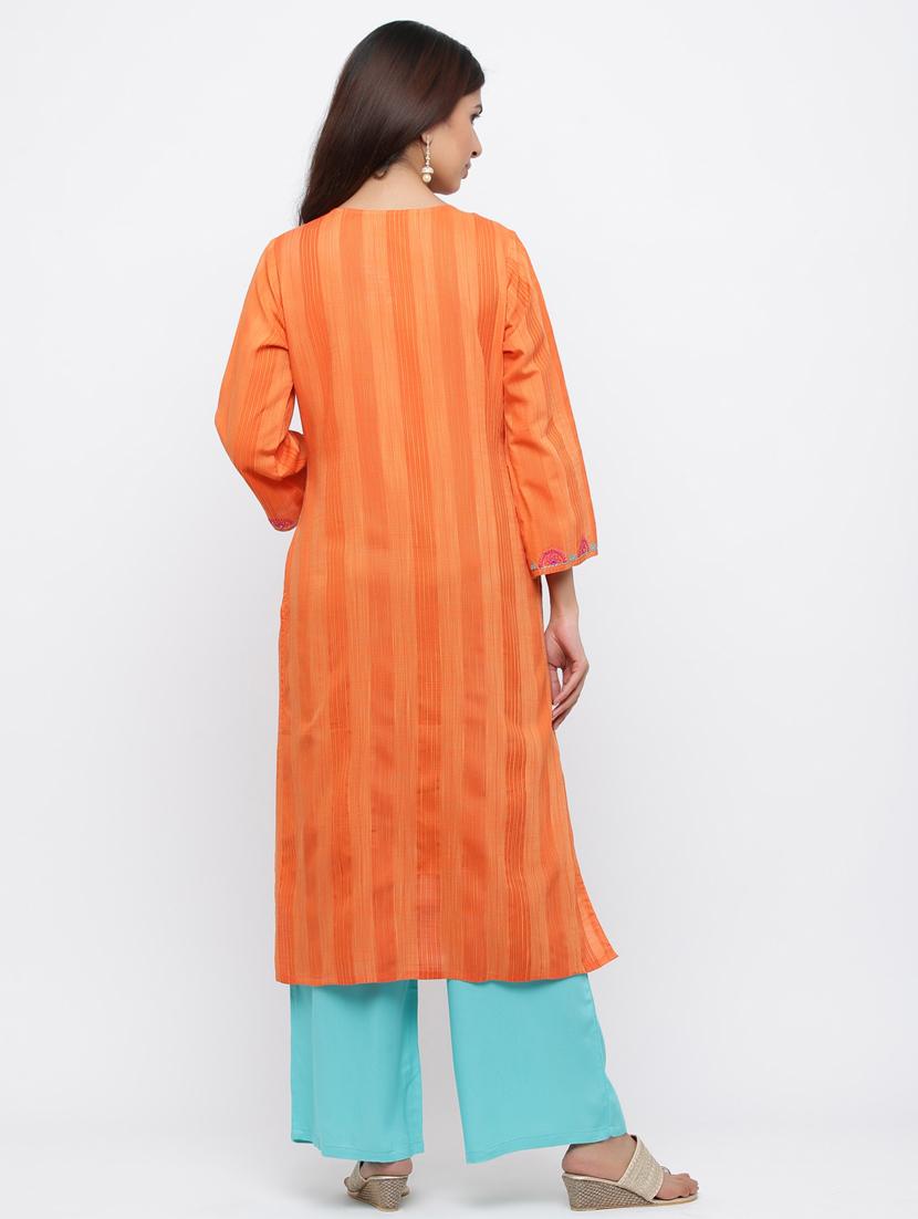 striped kurta palazzo set - 17241856 - Zoom Image - 3