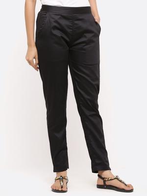 mid rise flat front trousers - 17241913 - Standard Image - 2