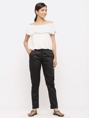 mid rise flat front trousers - 17241913 - Standard Image - 4