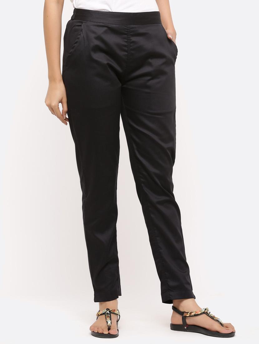mid rise flat front trousers - 17241913 - Zoom Image - 2