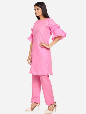 embellished kurta palazzo set - 17241944 - Standard Image - 2