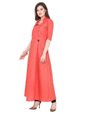 solid a-line kurta - 17241959 - Standard Image - 2