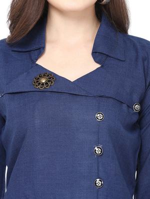 solid a-line kurta - 17241960 - Standard Image - 4