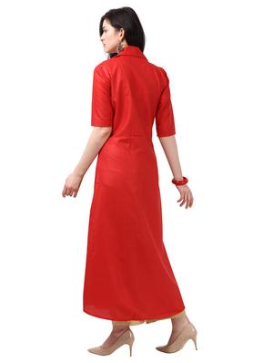 solid a-line kurta - 17241961 - Standard Image - 3