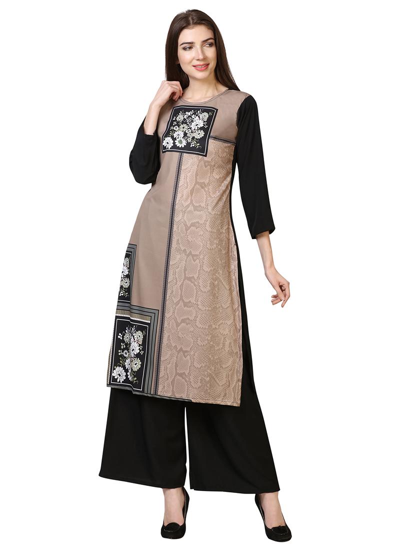 floral straight kurta - 17241982 - Zoom Image - 1