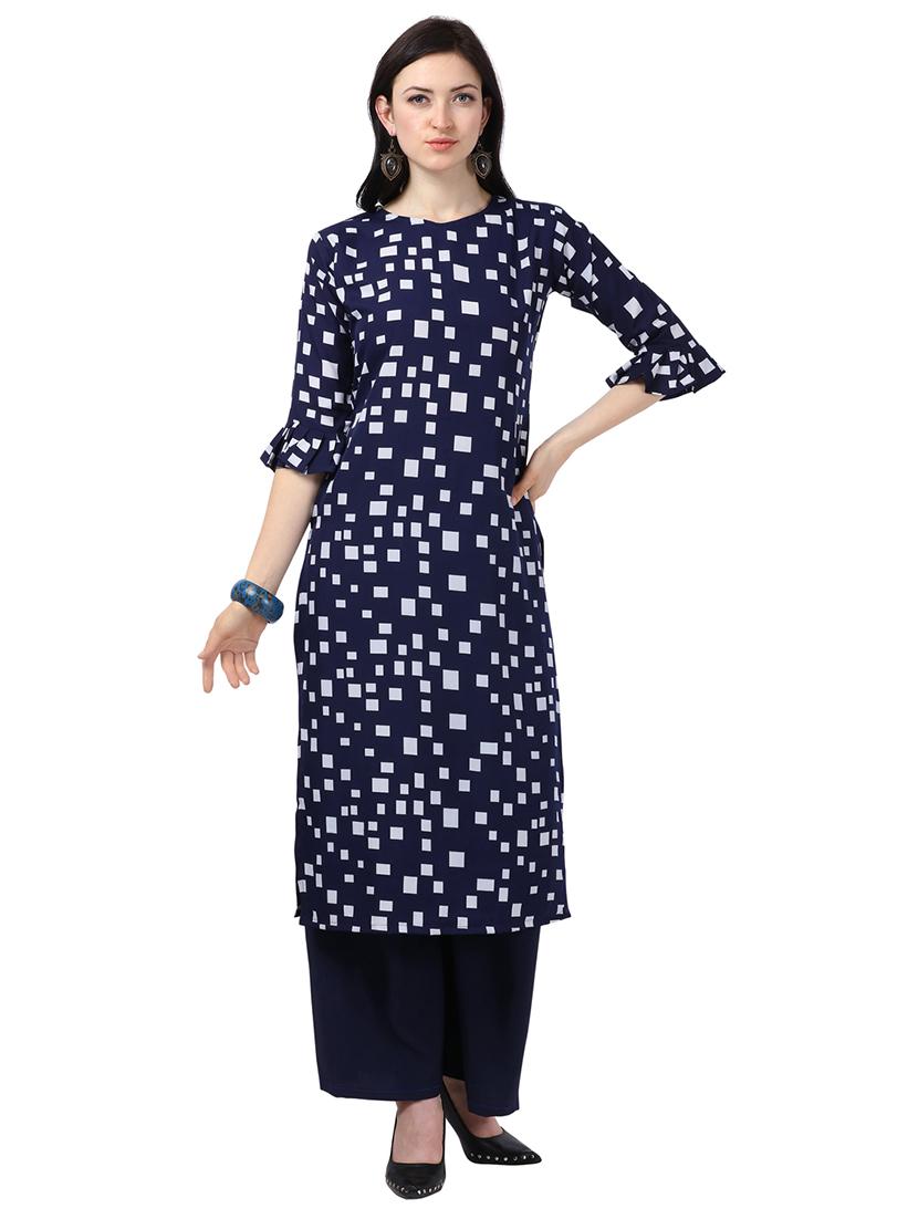 geometric print straight kurta - 17242012 - Zoom Image - 1