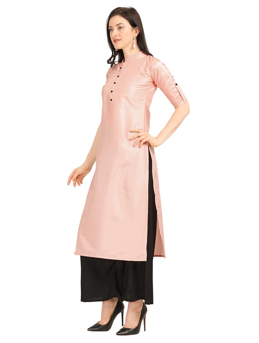 solid straight kurta - 17242040 - Zoom Image - 2