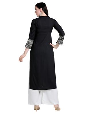 solid straight kurta - 17242049 - Standard Image - 3