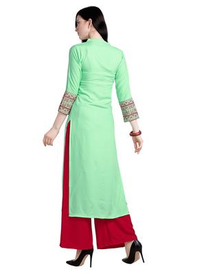 solid straight kurta - 17242050 - Standard Image - 3