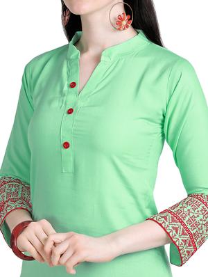 solid straight kurta - 17242050 - Standard Image - 4