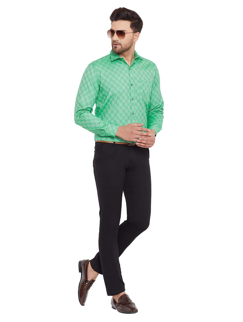 green self design formal shirt - 17242201 - Zoom Image - 4