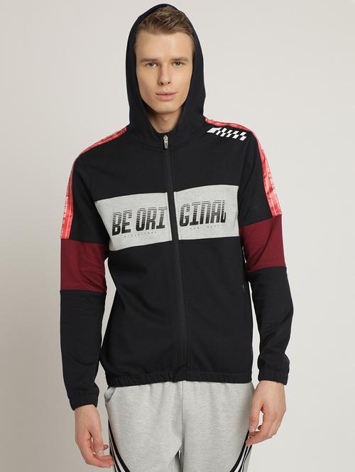 black printed color block sweatshirt - 17242681 - Standard Image - 1