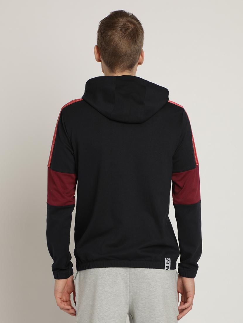 black printed color block sweatshirt - 17242681 - Zoom Image - 3