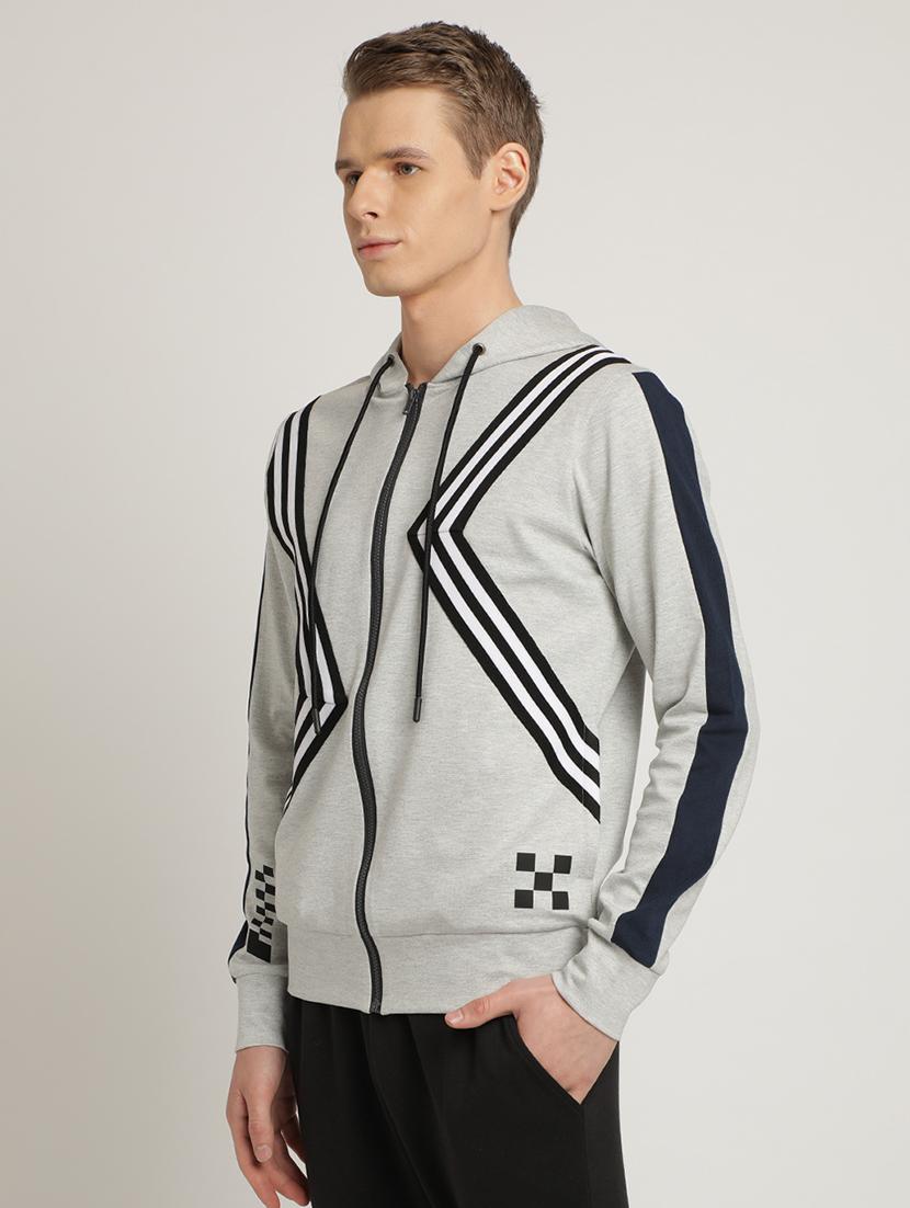 grey taped sweatshirt - 17242683 - Zoom Image - 2
