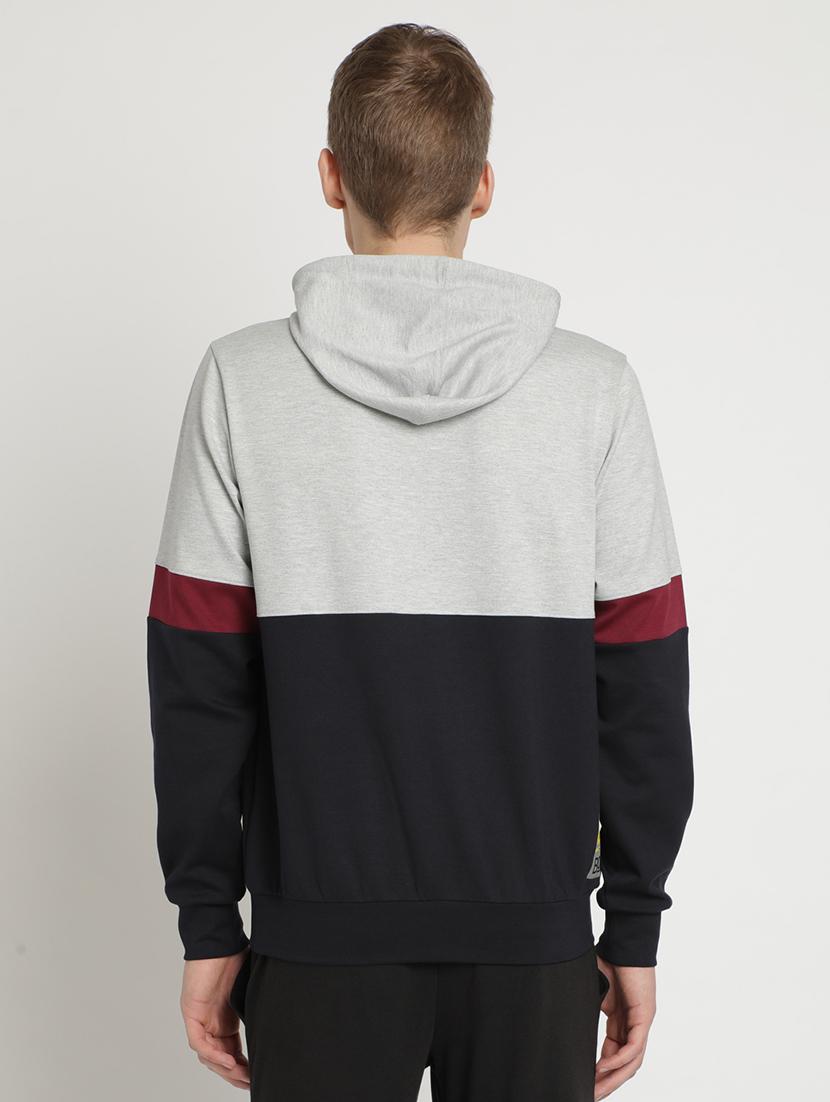 grey color block sweatshirt - 17242687 - Zoom Image - 3