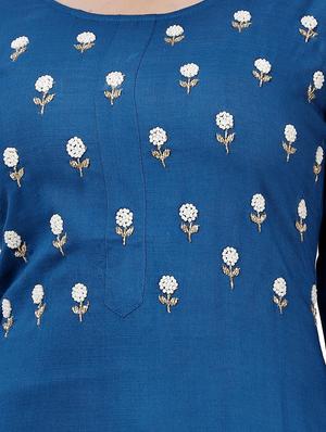 phulkari straight kurta - 17242763 - Standard Image - 4