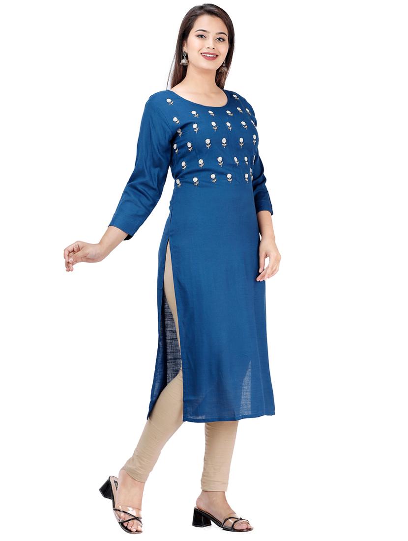 phulkari straight kurta - 17242763 - Zoom Image - 2