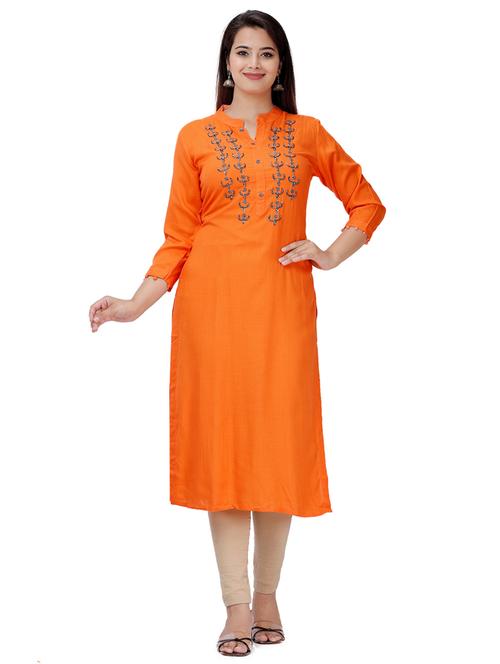embellished straight kurta - 17242771 - Standard Image - 1