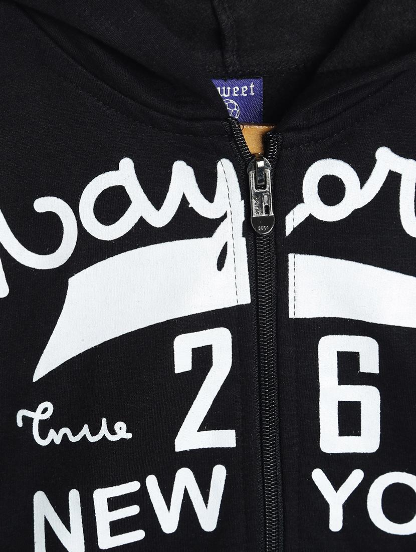 black fleece sweatshirt - 17243902 - Zoom Image - 3