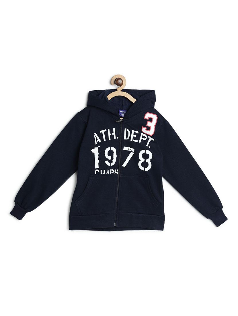 navy blue fleece sweatshirt - 17243910 - Zoom Image - 1