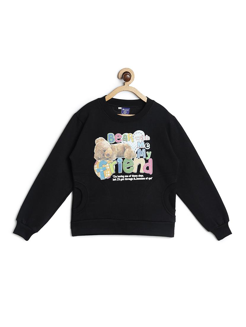 black fleece sweatshirt - 17243920 - Zoom Image - 1