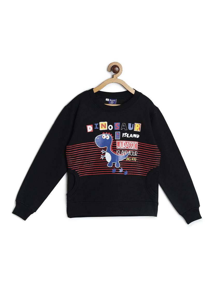black fleece sweatshirt - 17243923 - Zoom Image - 1