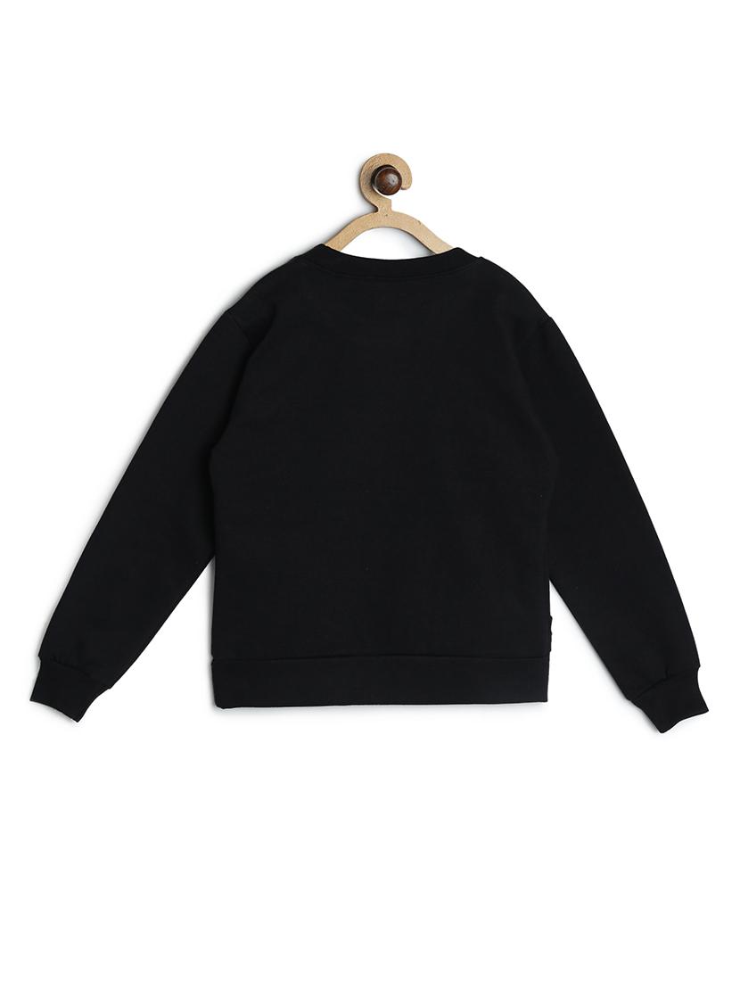 black fleece sweatshirt - 17243923 - Zoom Image - 2
