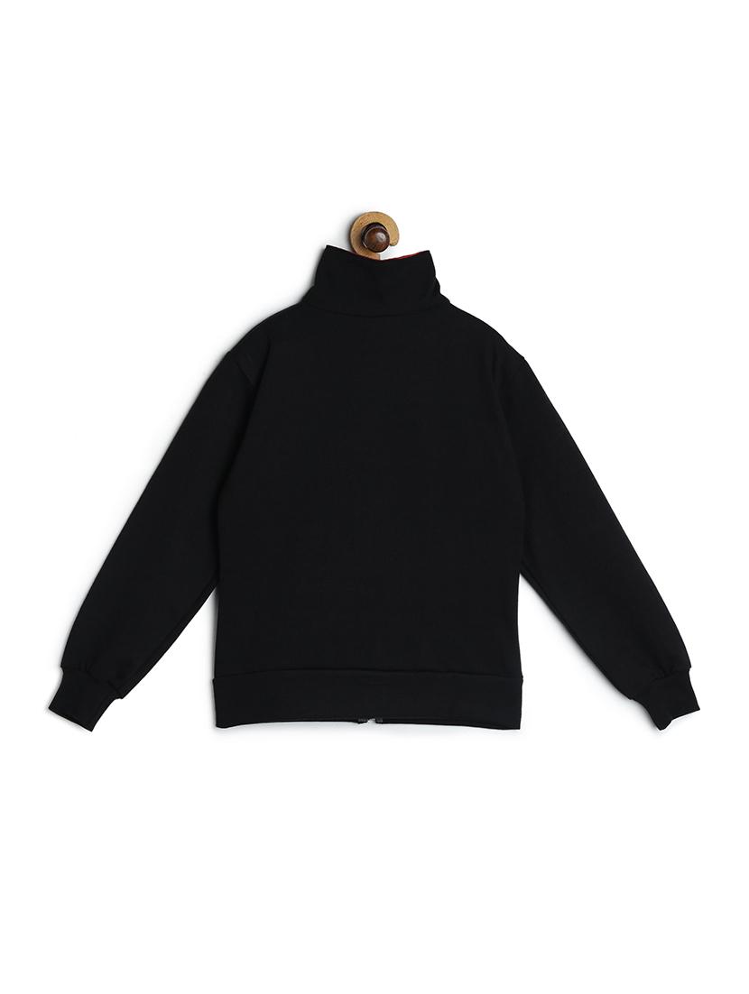 black fleece sweatshirt - 17243928 - Zoom Image - 2