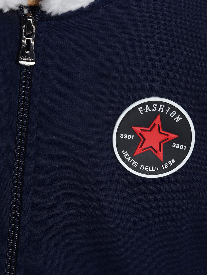 navy blue fleece sweatshirt - 17244006 - Zoom Image - 3