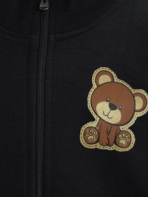 black fleece sweatshirt - 17244413 - Standard Image - 3