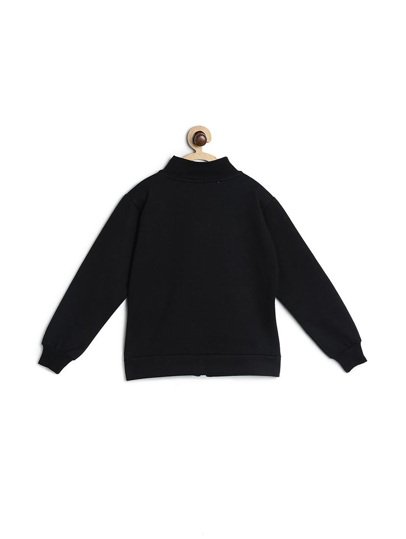 black fleece sweatshirt - 17244421 - Zoom Image - 2