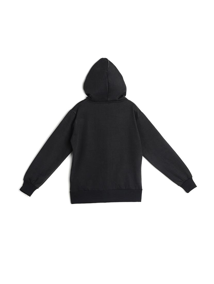 black fleece sweatshirt - 17244505 - Zoom Image - 2