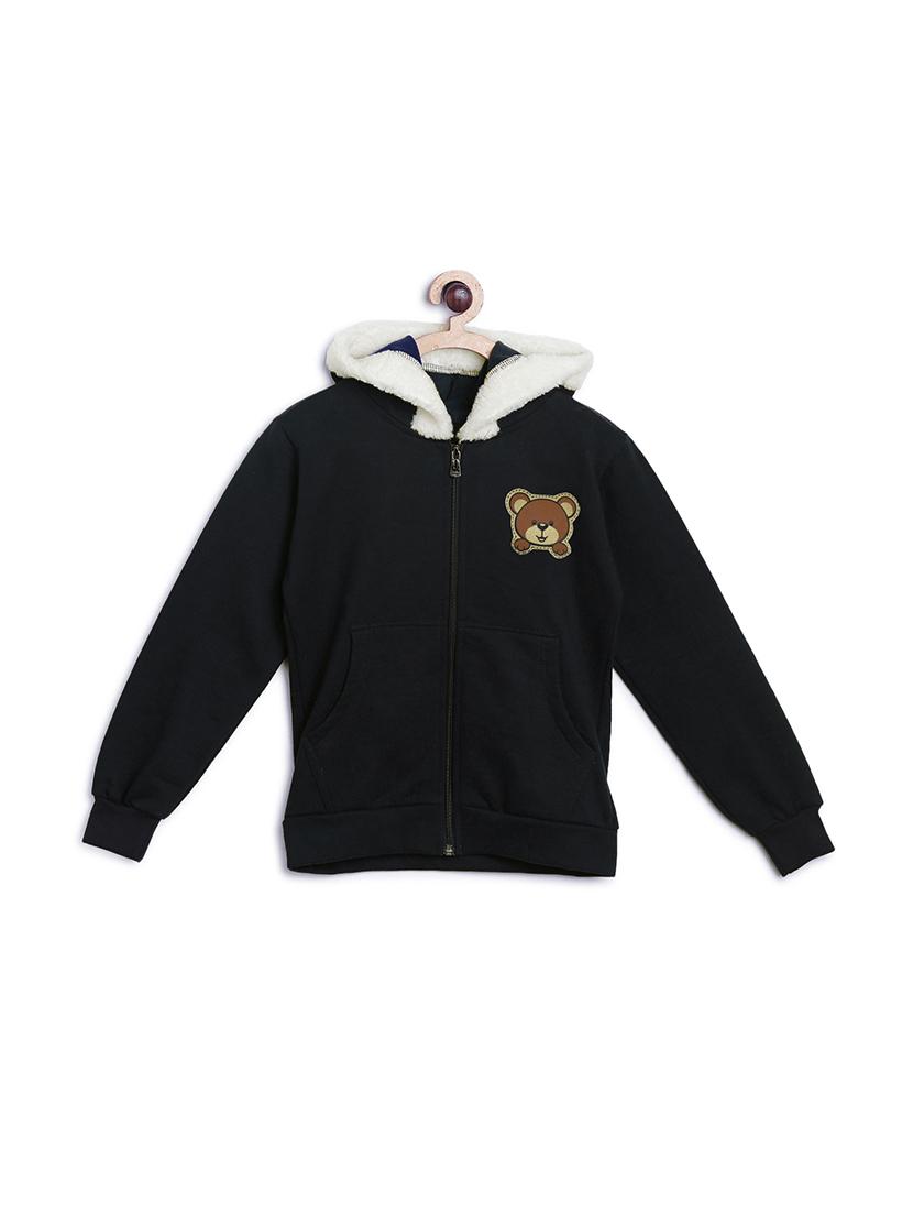 black fleece sweatshirt - 17244539 - Zoom Image - 1