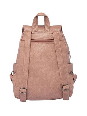 pink leatherette (pu) regular backpack - 17244625 - Standard Image - 2