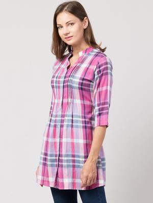 mandarin neck shirt tunic - 17245074 - Standard Image - 2