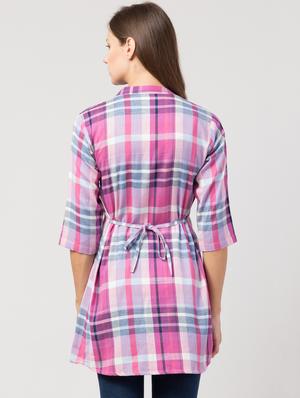 mandarin neck shirt tunic - 17245074 - Standard Image - 3