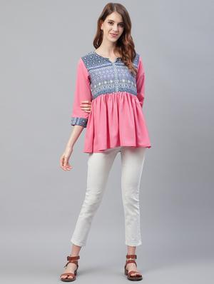 color block printed tunic - 17245154 - Standard Image - 4