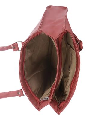 red leatherette (pu) regular handbag - 17245162 - Standard Image - 3