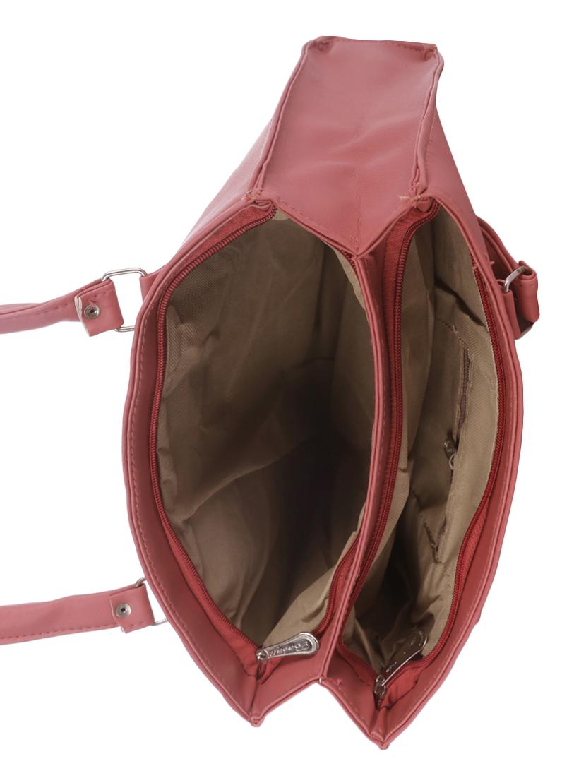 red leatherette (pu) regular handbag - 17245162 - Zoom Image - 3