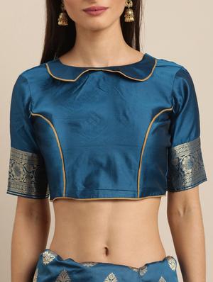 self design banarasi saree with blouse - 17245601 - Standard Image - 3