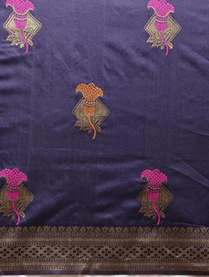 self design banarasi saree with blouse - 17245606 - Standard Image - 5