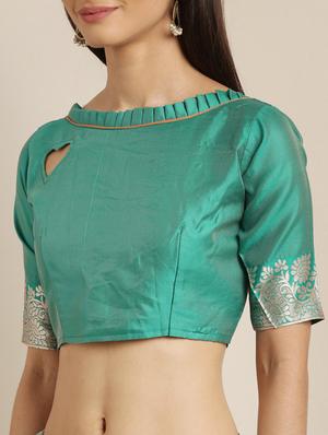 self design banarasi saree with blouse - 17245612 - Standard Image - 3